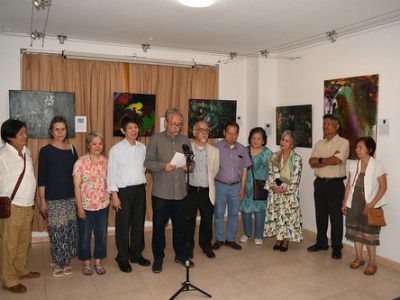 Vernissage de l’exposition &laquo;&nbsp;Ukraine in Flames&nbsp;&raquo; de Nguyen Gia&nbsp;Thuong